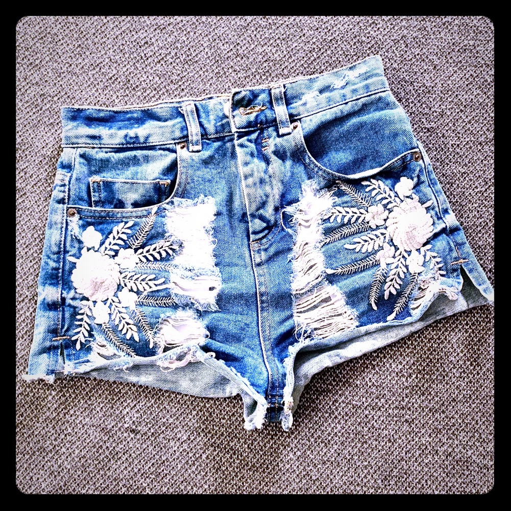 Denim shorts